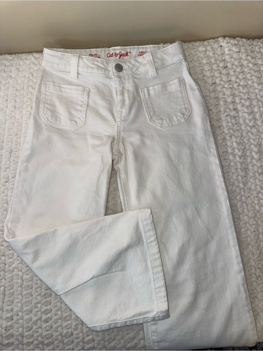 Cat & Jack White Straight-Leg Jeans